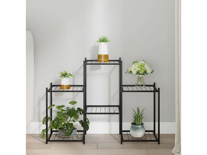 Jardinière 83x25x60 cm Noir Fer BE2649