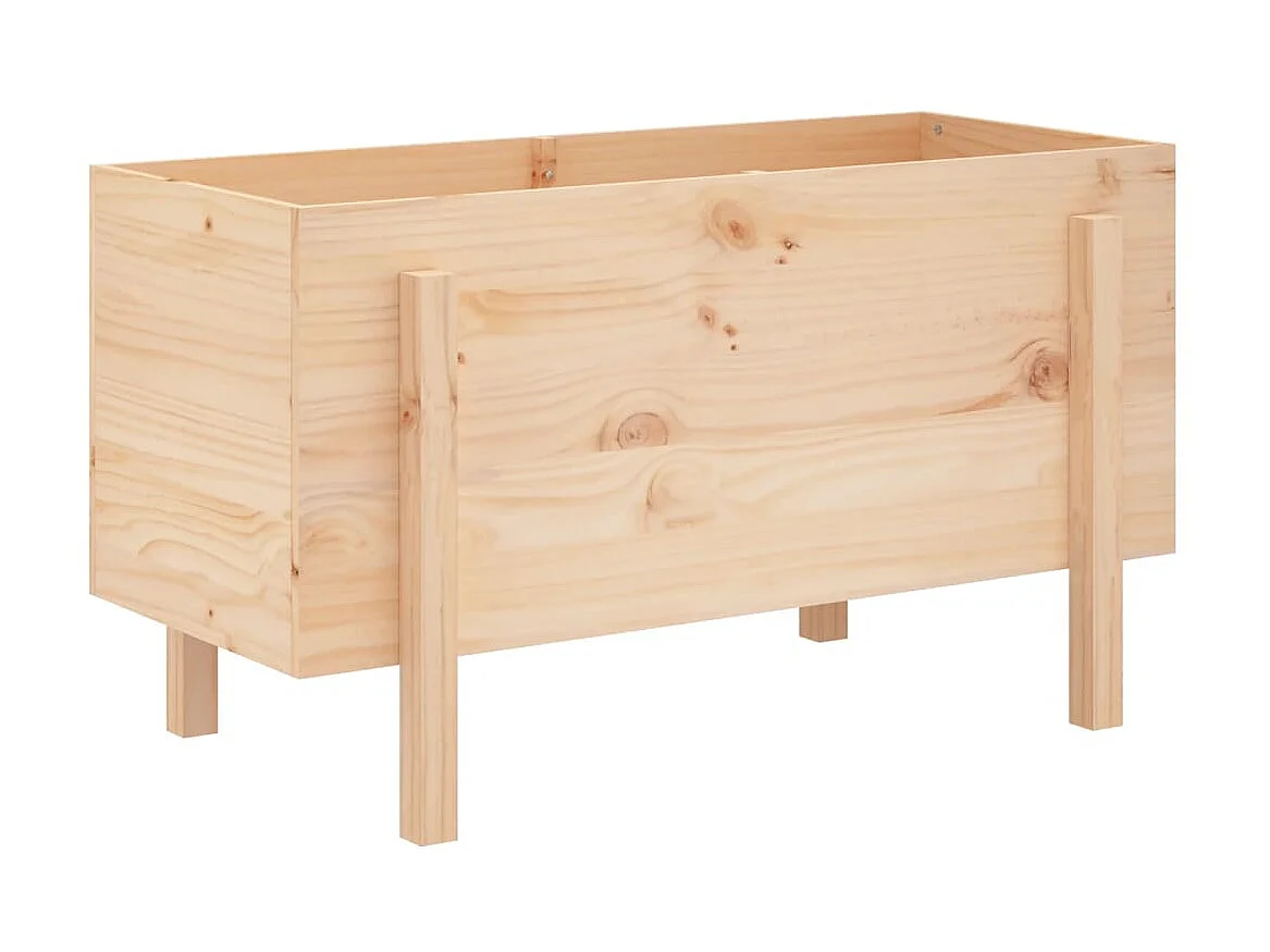 Jardinera elevado de jardín madera maciza de pino 101x50x57 cm ES53712