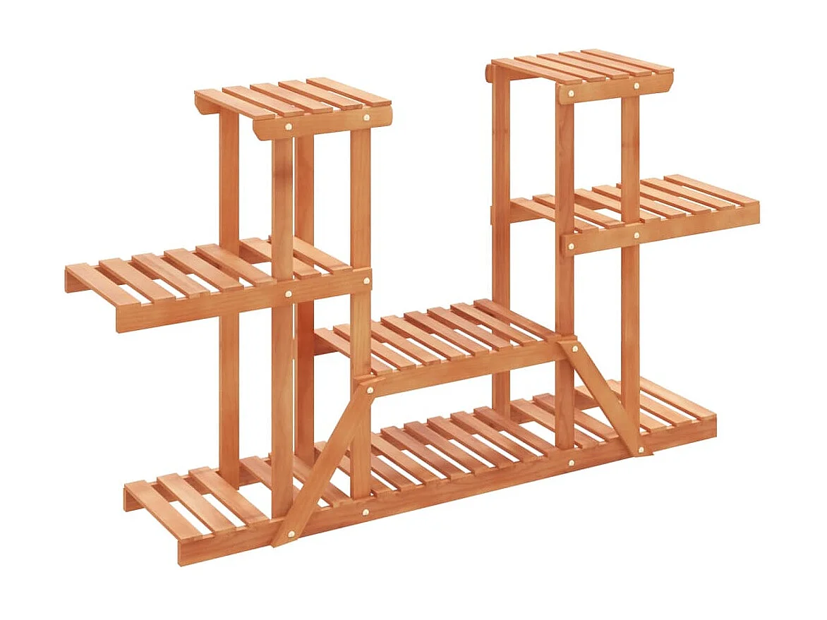 Soporte para flores madera maciza abeto 110x25x73 cm ES96427