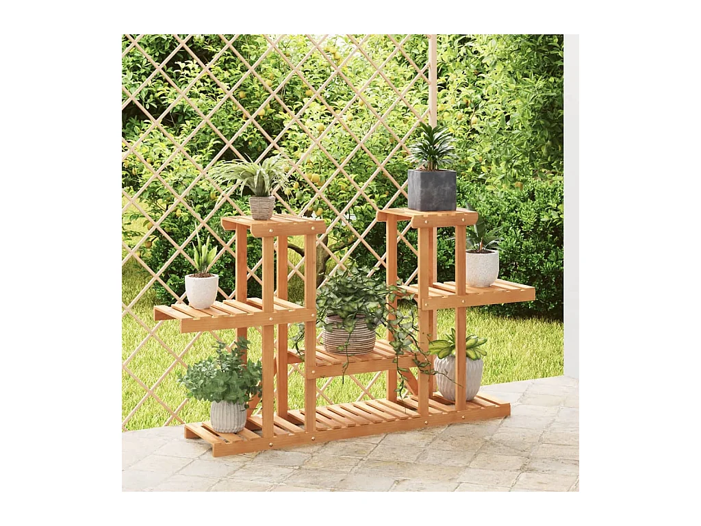 Jardinière Support à fleurs 110x25x73 cm bois massif de sapin BE7388