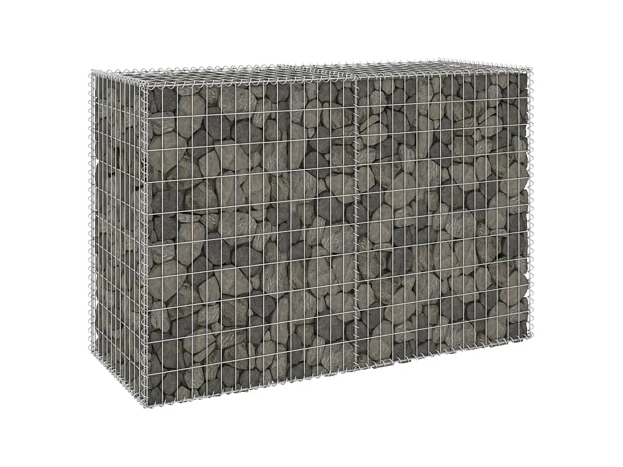 Mur en gabion avec couvercles Acier galvanisé 150x60x100 cm WVGQ1190