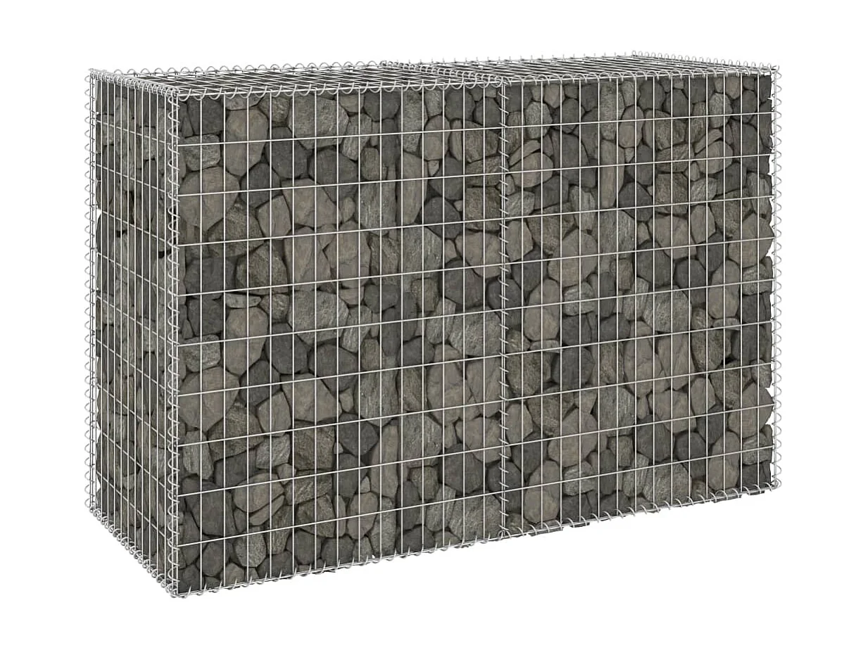 Mur en gabion avec couvercles Acier galvanisé 150x60x100 cm WVGQ1190