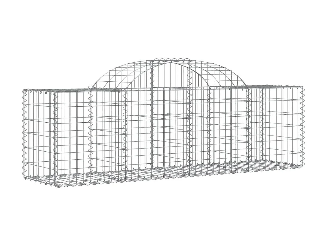 Panier de gabions arqué 200x50x60/80 cm Fer galvanisé WVGQ8389