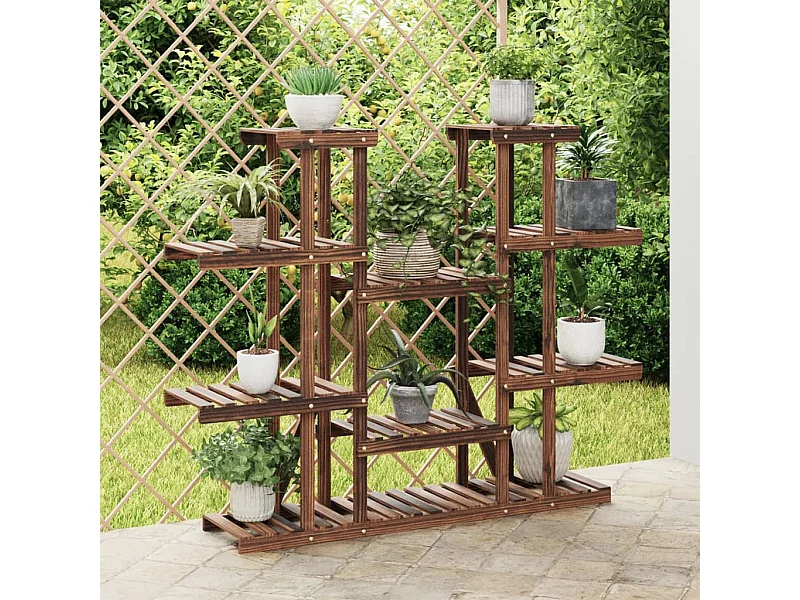 Plantenstandaard 110x25x110,5 cm massief vurenhout NL738567