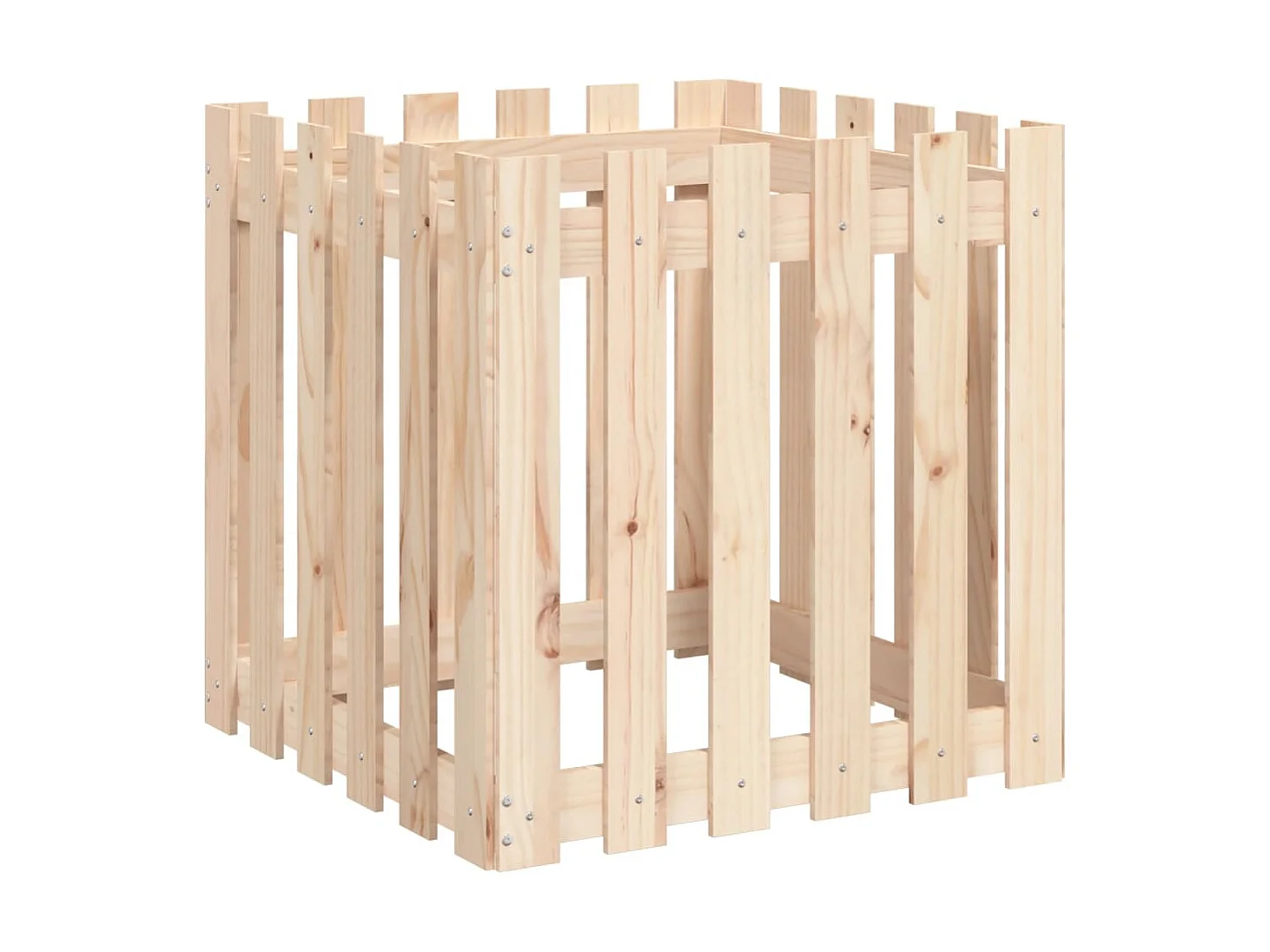 Plantenbak met hekontwerp 60x60x60 cm massief grenenhout NL990044