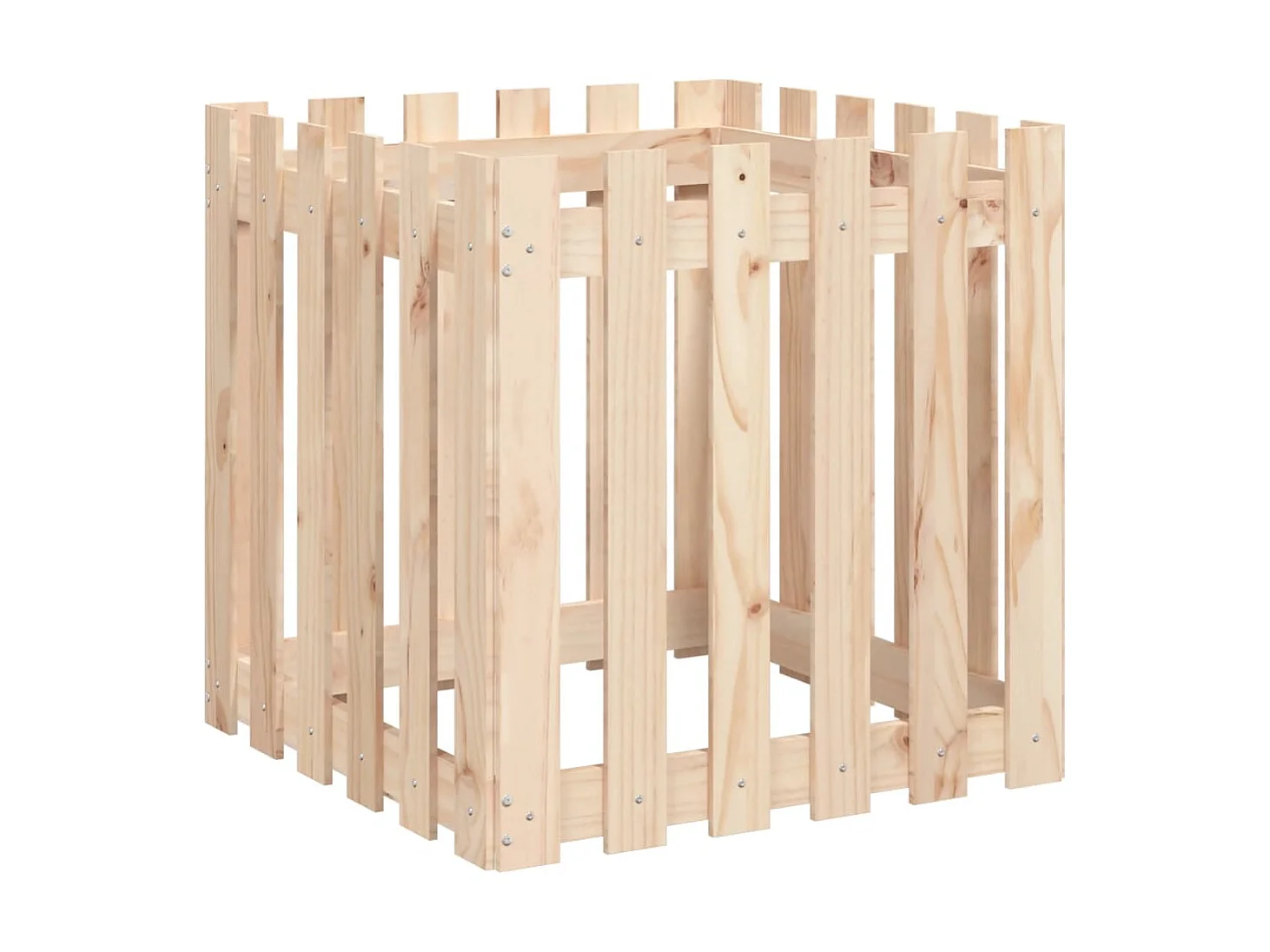 Plantenbak met hekontwerp 60x60x60 cm massief grenenhout NL990044