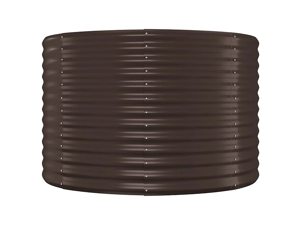 Jardinera arriate acero recubrimiento polvo marrón 396x100x68cm ES91668