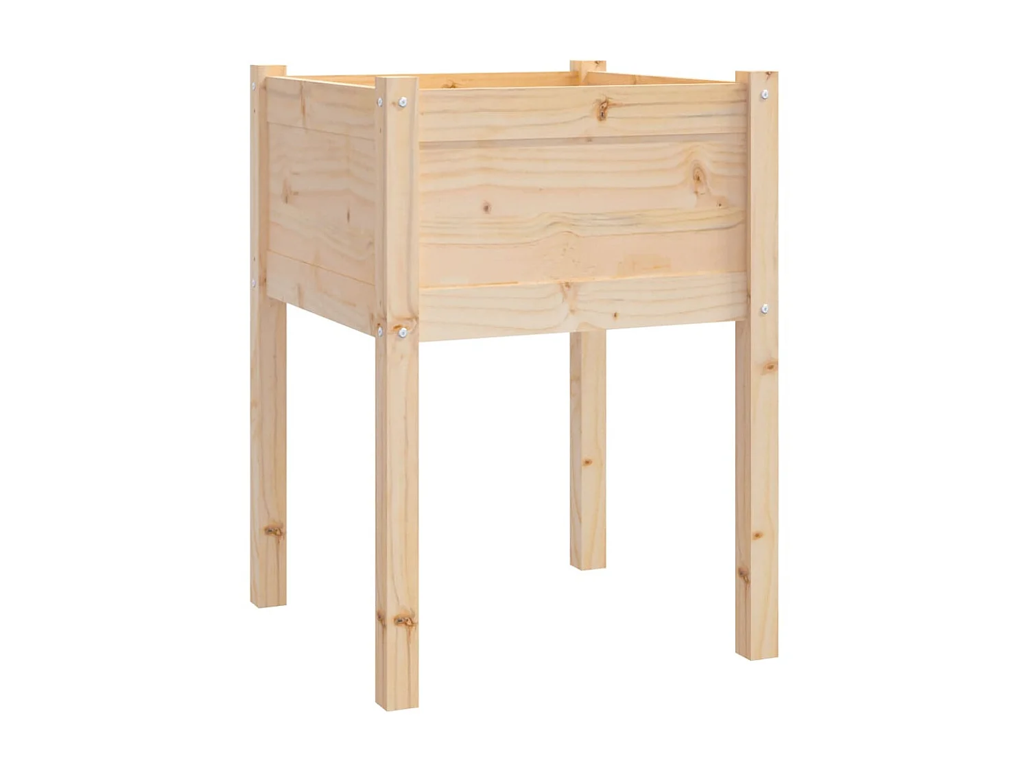 Jardineras 2 uds madera maciza de pino 50x50x70 cm ES11049