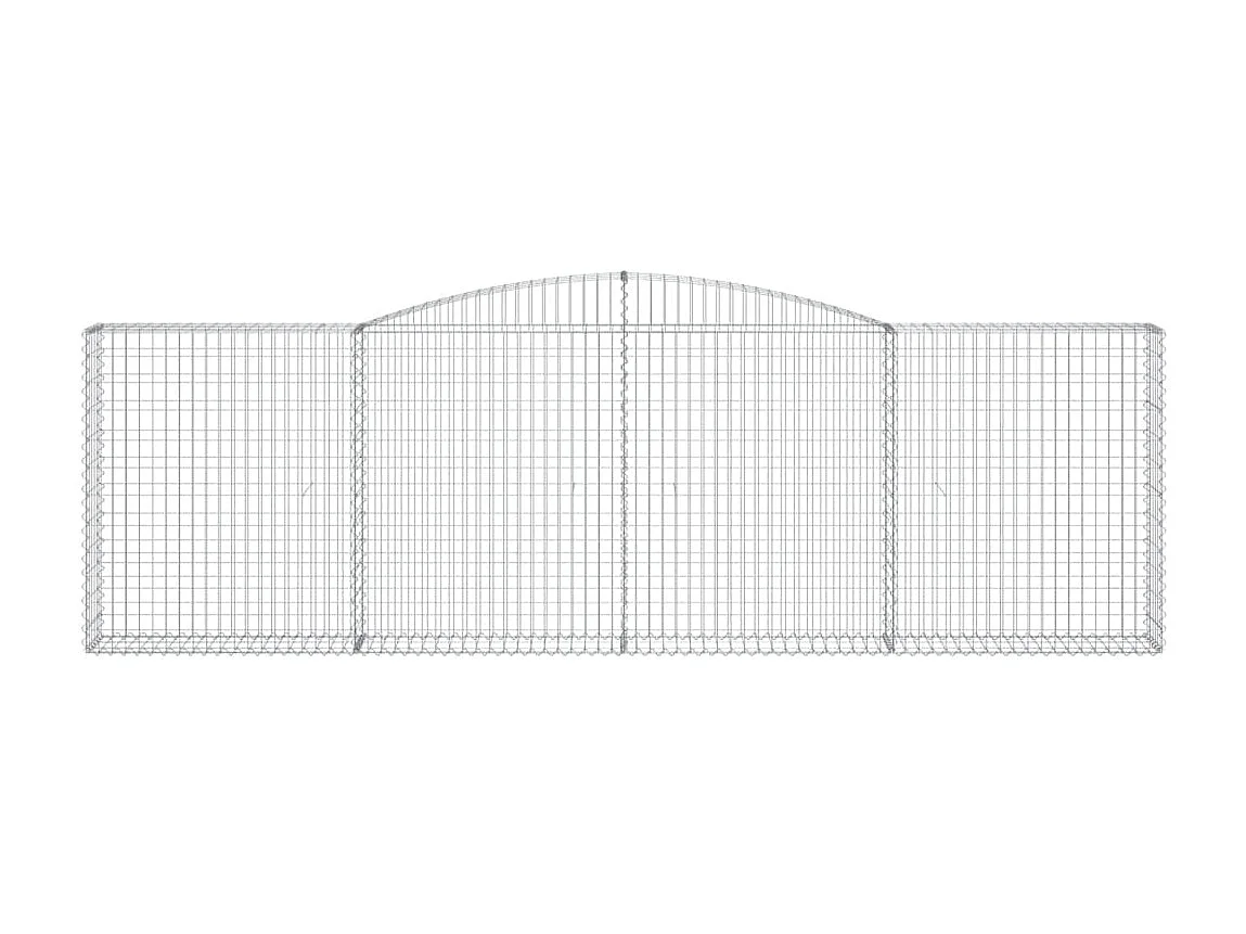 Paniers à gabions arqués 2 pcs 400x30x120/140 cm Fer galvanisé WVGQ5598