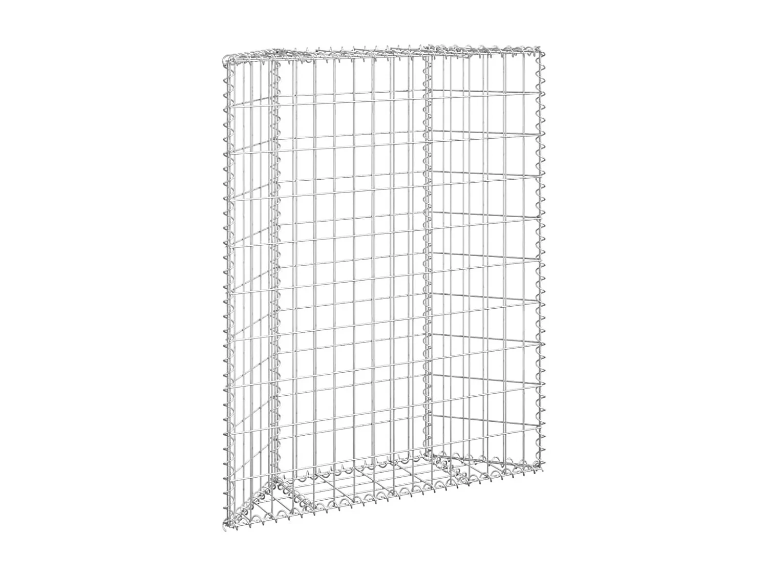 Lit surélevé à gabion en trapèze Acier galvanisé 80x20x100 cm WVGQ7181