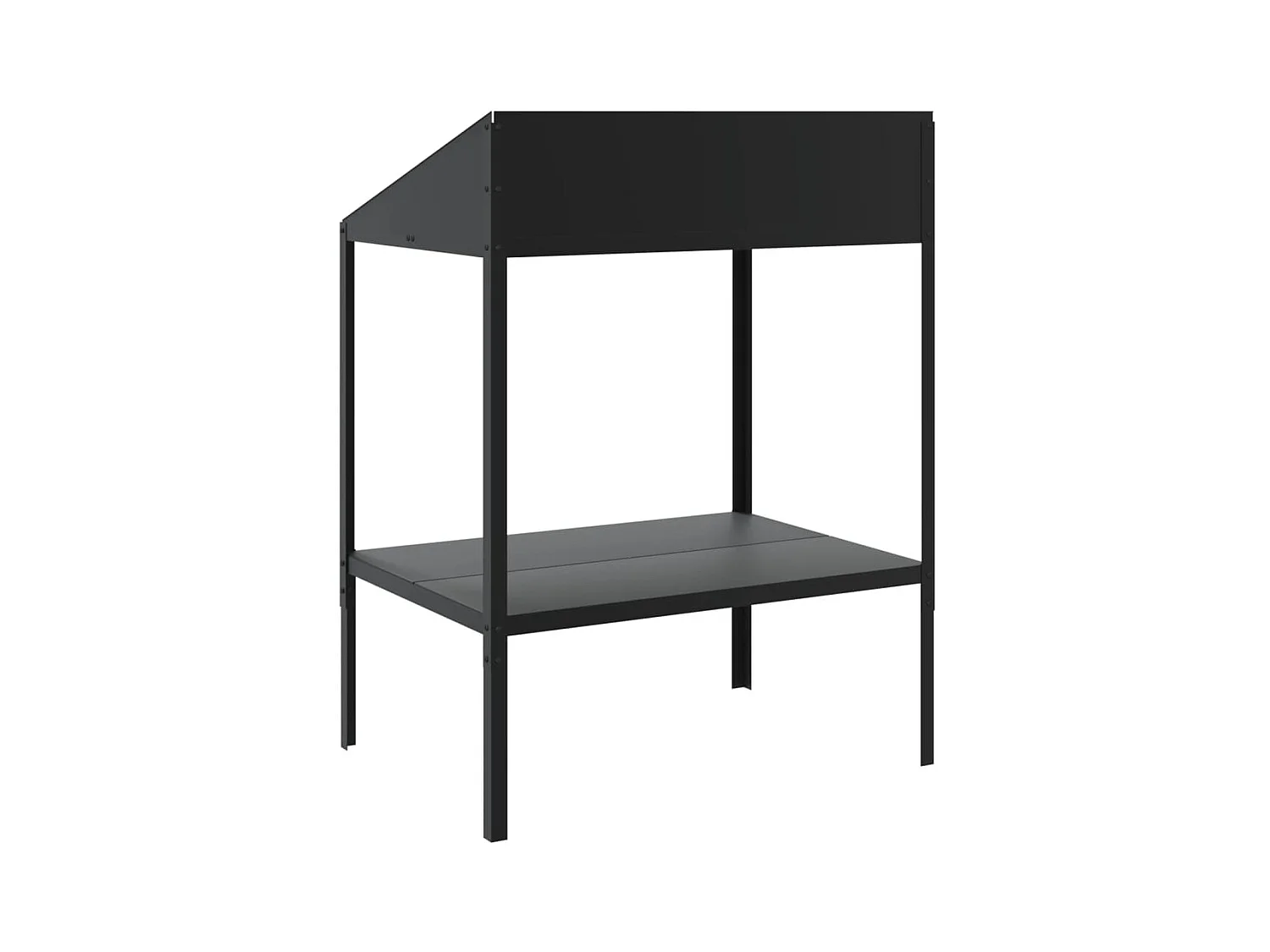 Jardinière Support pour plantes anthracite 75,5x54,5x100cm acier galvanisé BE7718