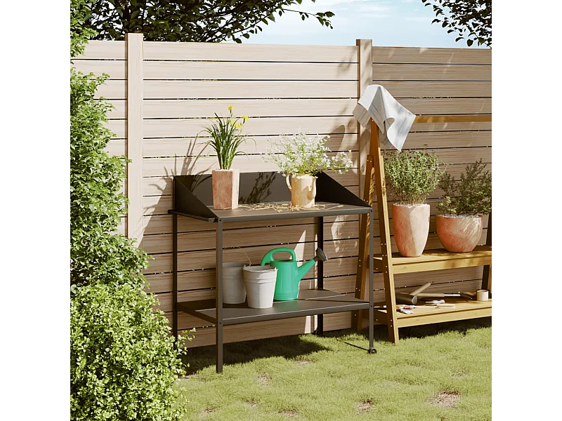 Jardinière Support pour plantes anthracite 100x54,5x100 cm acier galvanisé BE2619