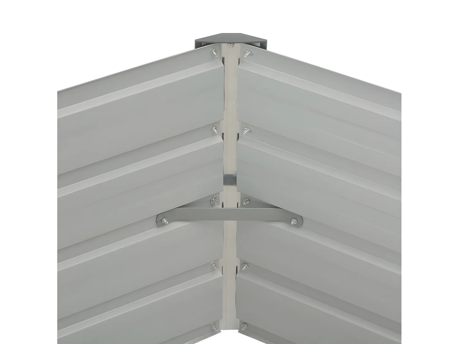 Jardinière surélevée Anthracite 129x129x45 cm Acier galvanisé BE5671