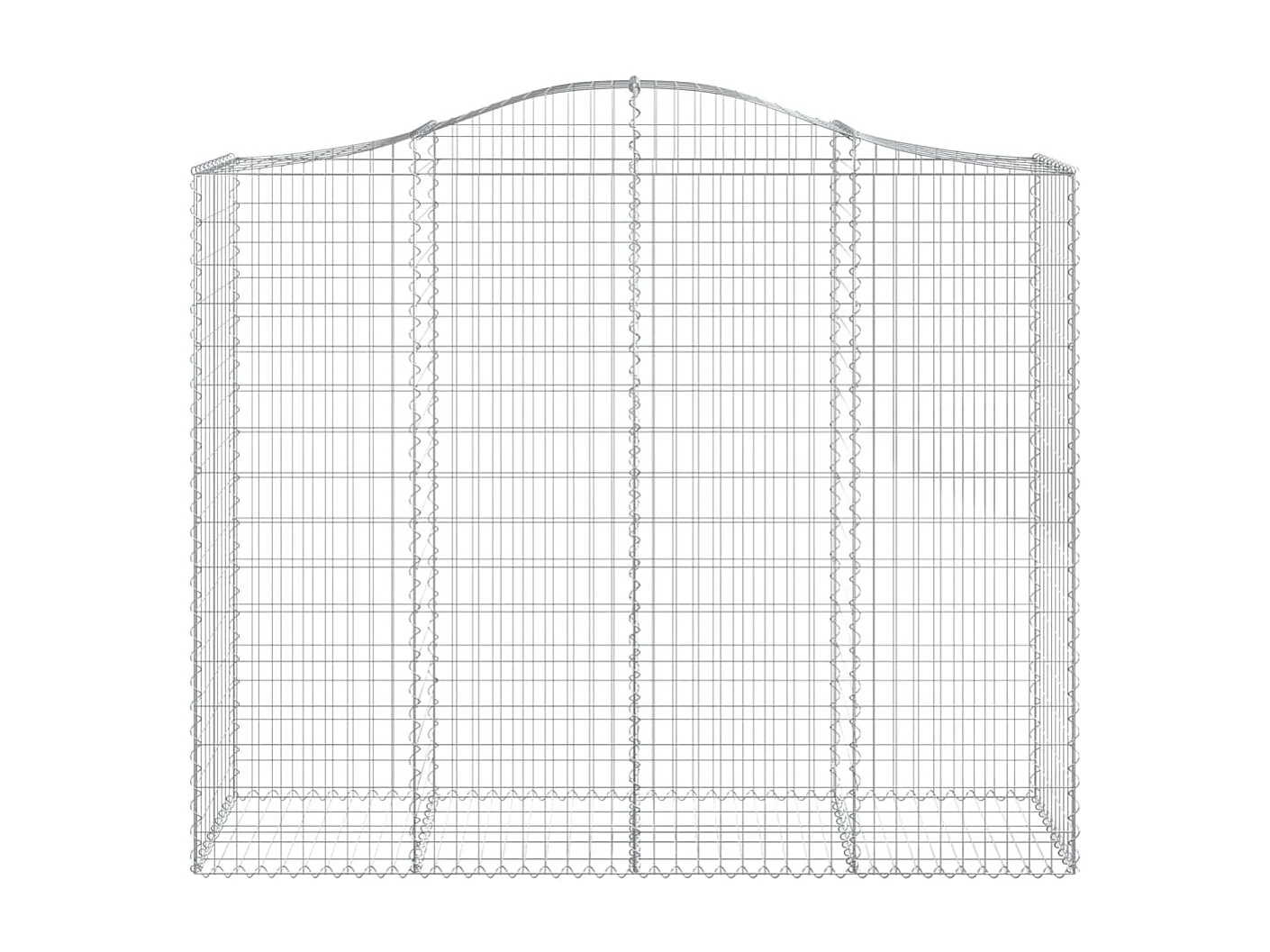 Panier de gabions arqué 200x50x160/180 cm Fer galvanisé WVGQ3945