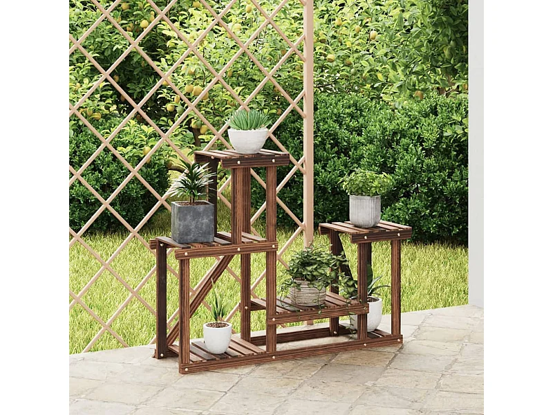 Jardinière Support à fleurs 90x25x73,5 cm bois massif de sapin WVGQ2275