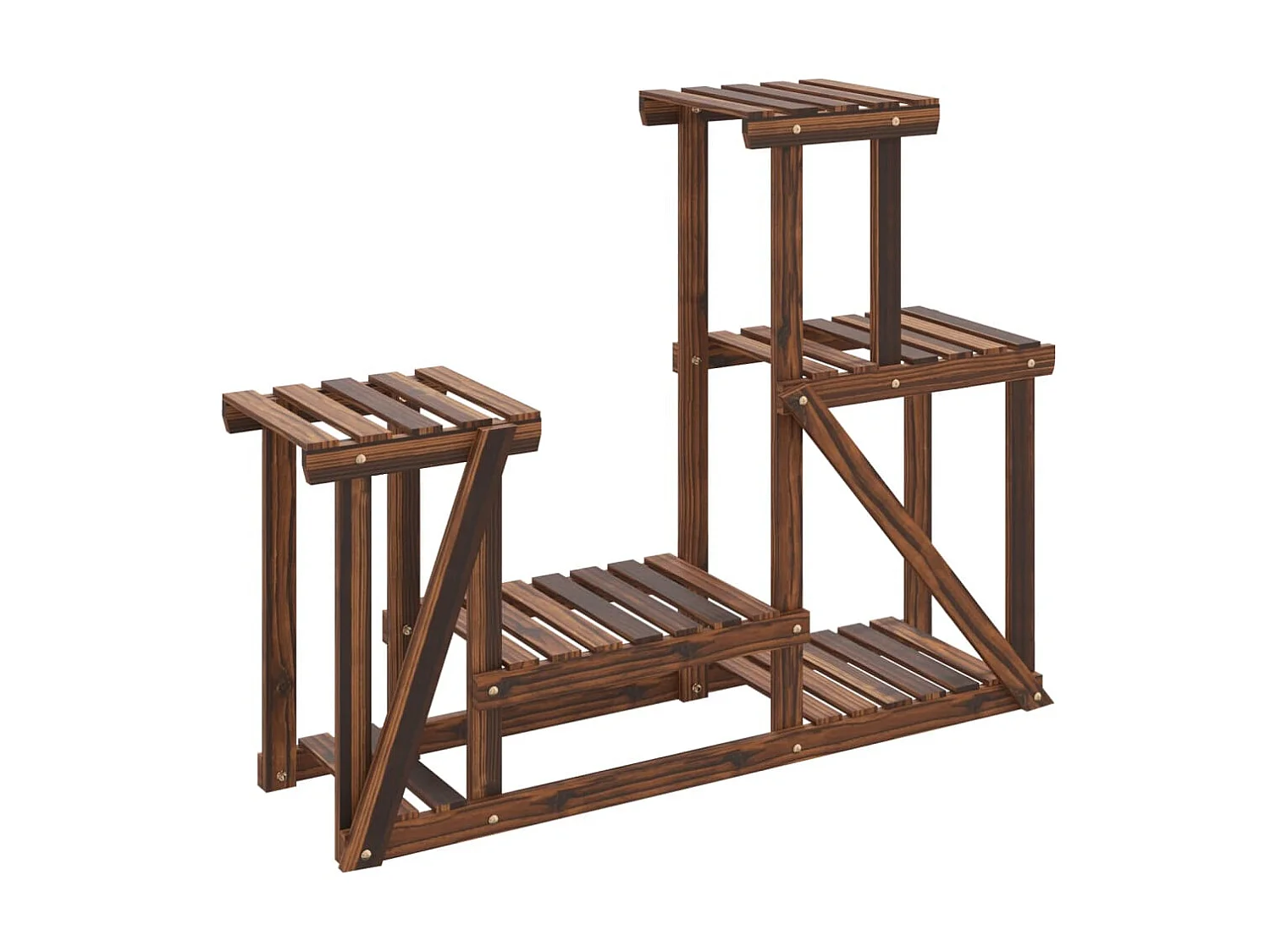 Jardinière Support à fleurs 90x25x73,5 cm bois massif de sapin WVGQ2275