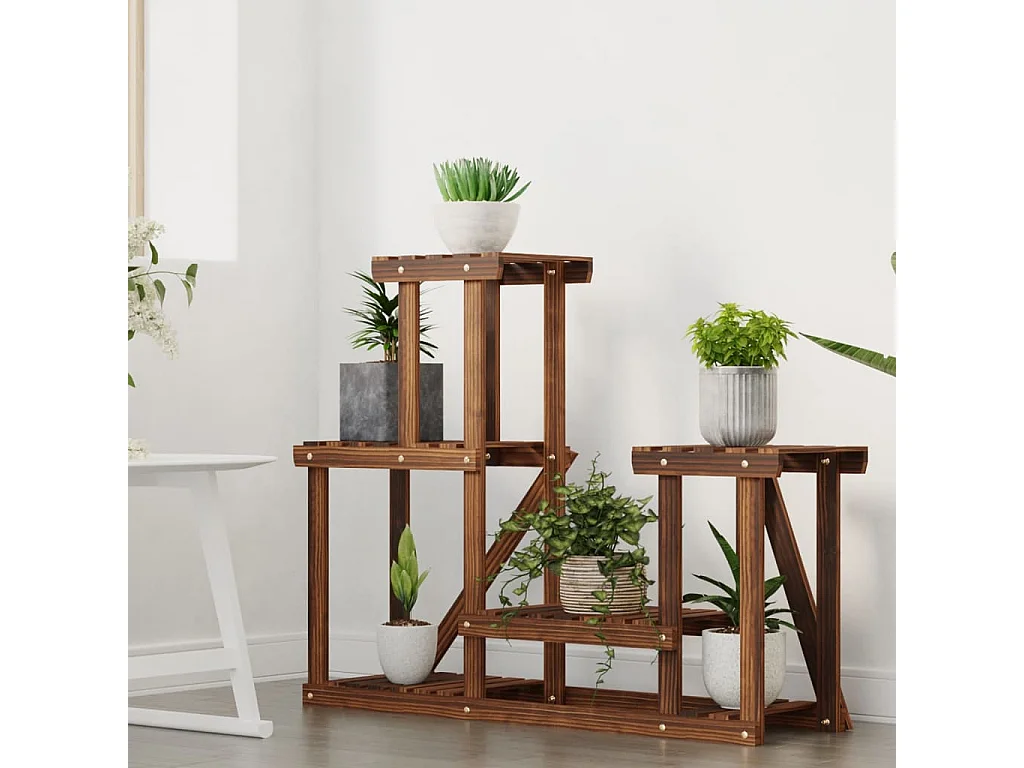 Jardinière Support à fleurs 90x25x73,5 cm bois massif de sapin WVGQ2275