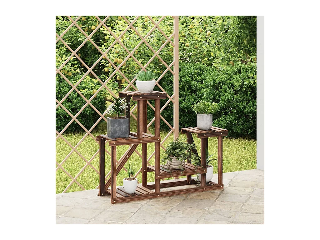 Jardinière Support à fleurs 90x25x73,5 cm bois massif de sapin WVGQ2275