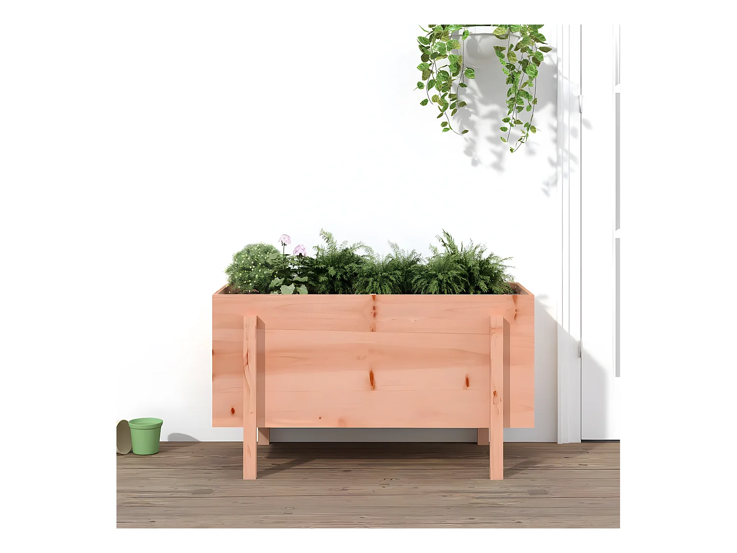 Jardinera elevado jardín madera maciza abeto Douglas 101x50x57 cm ES27861