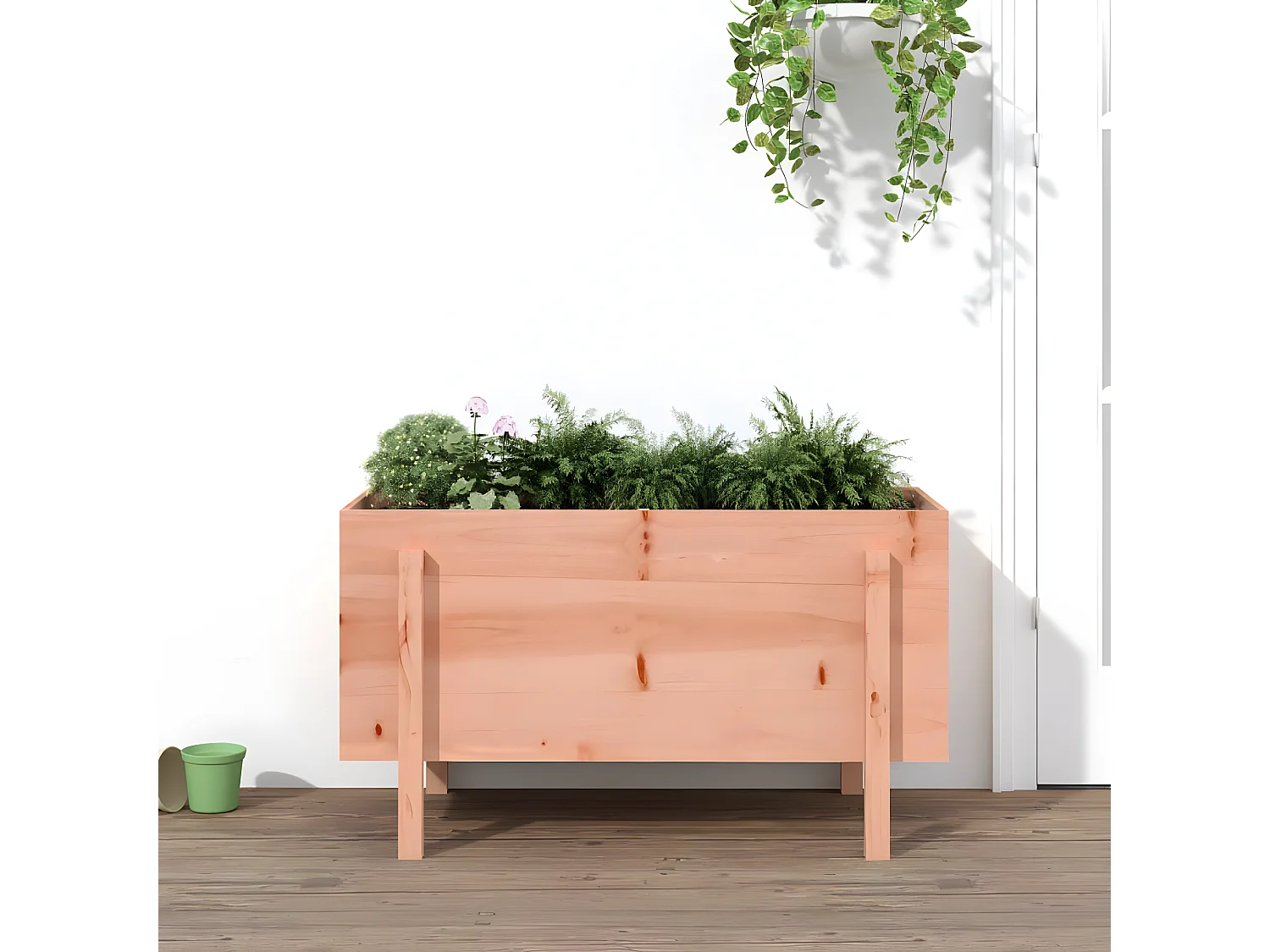 Jardinera elevado jardín madera maciza abeto Douglas 101x50x57 cm ES27861