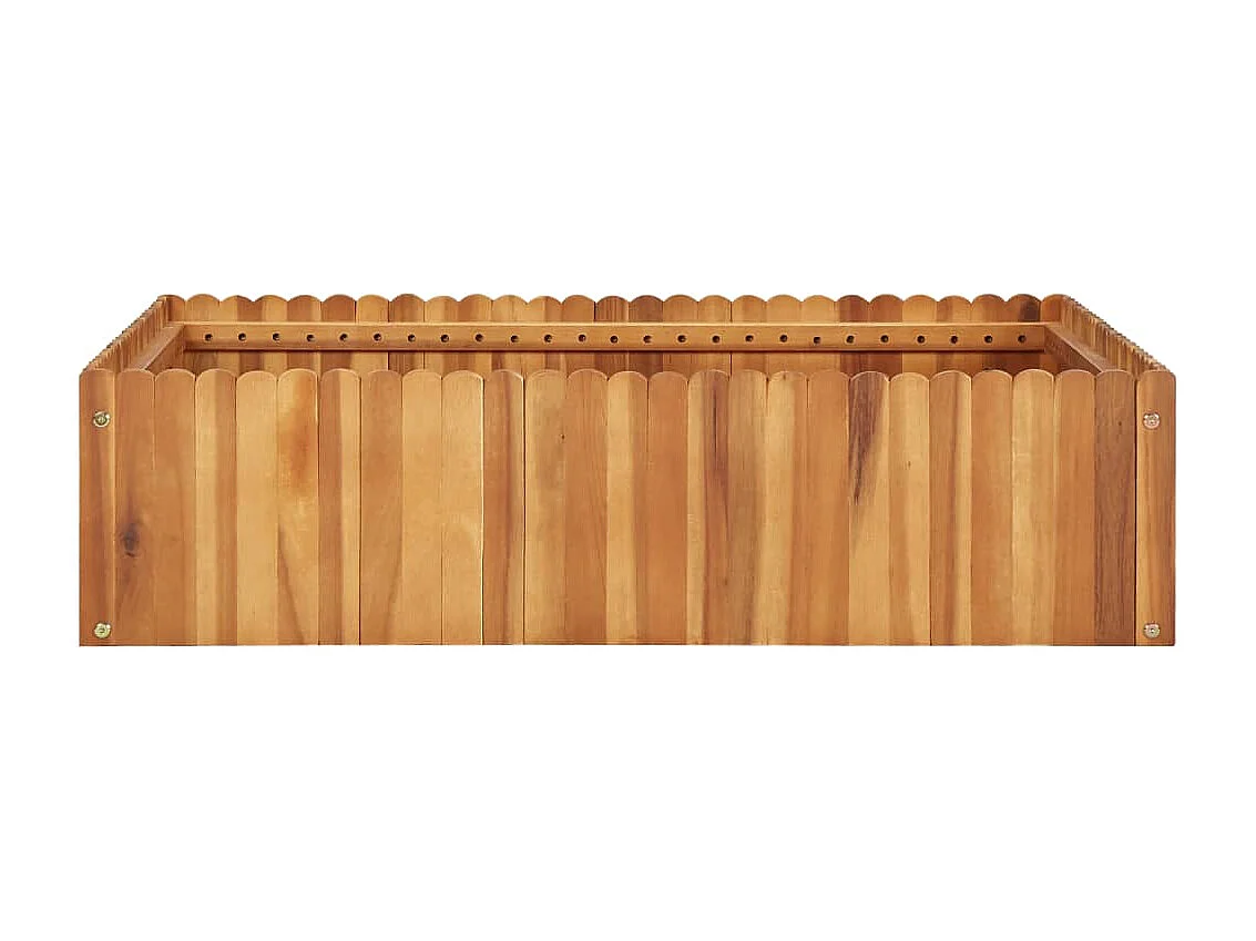 Jardinera de madera maciza de acacia 100x100x25 cm ES29475