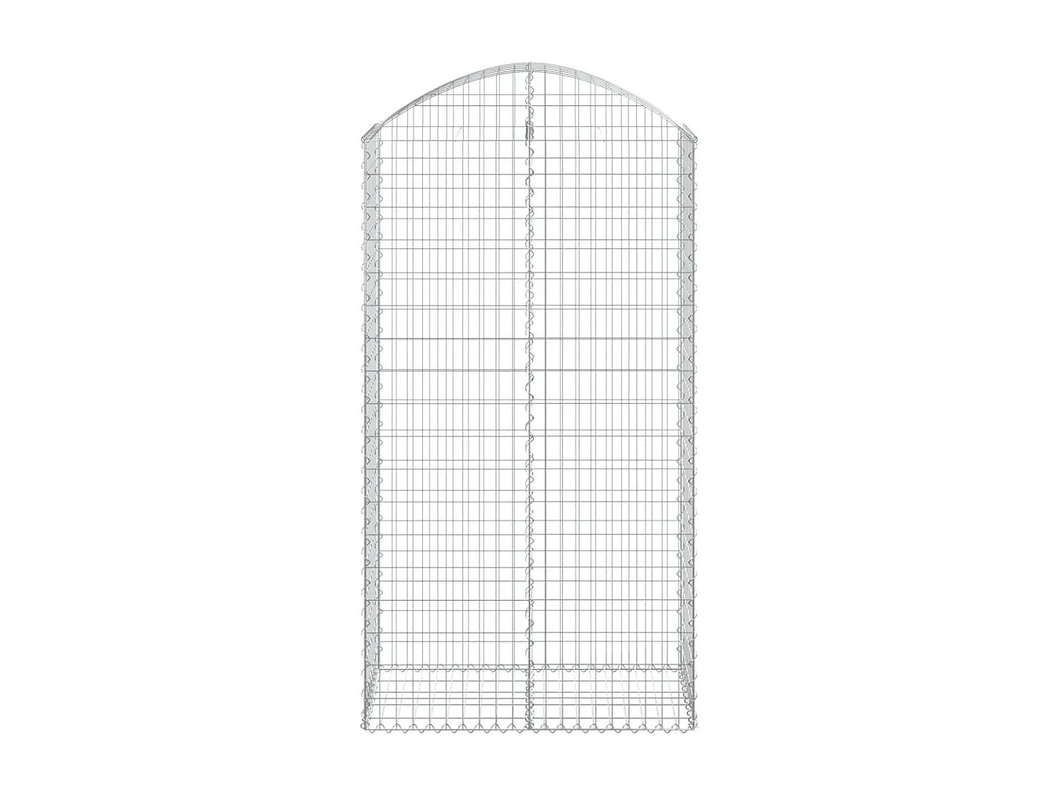 Cesta gaviones forma arco hierro galvanizado 100x50x180/200 cm ES27709