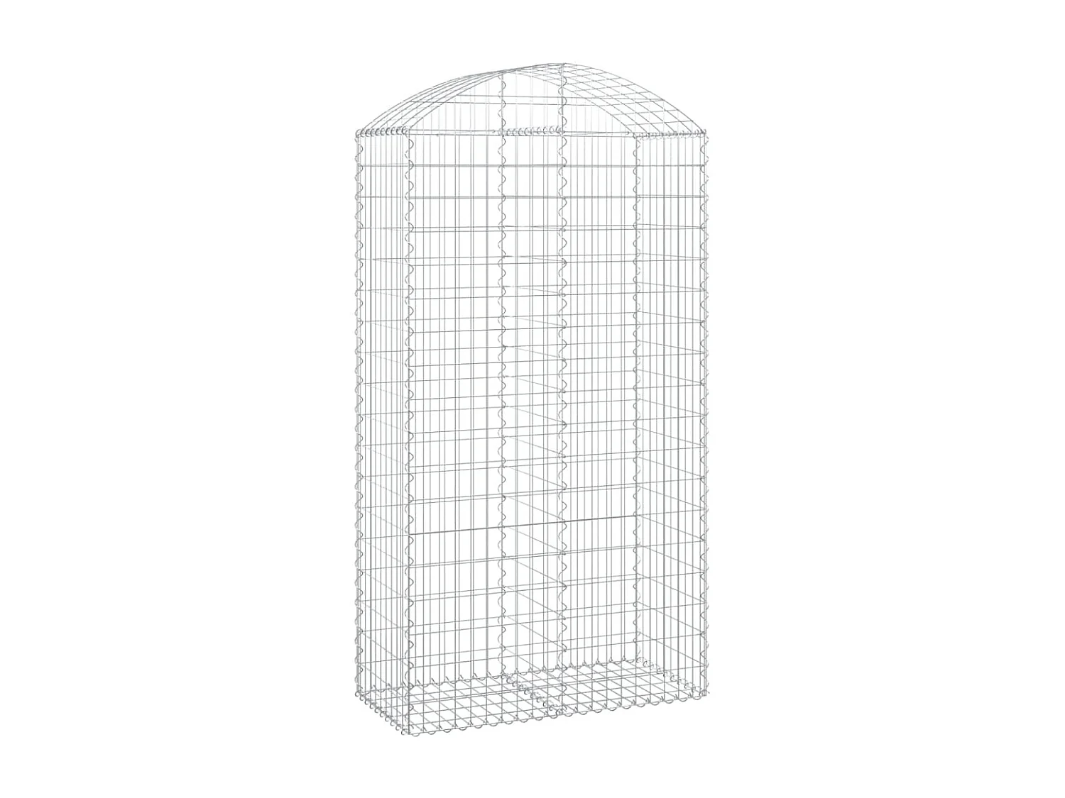 Panier de gabions arqué 100x50x180/200 cm Fer galvanisé WVGQ3697