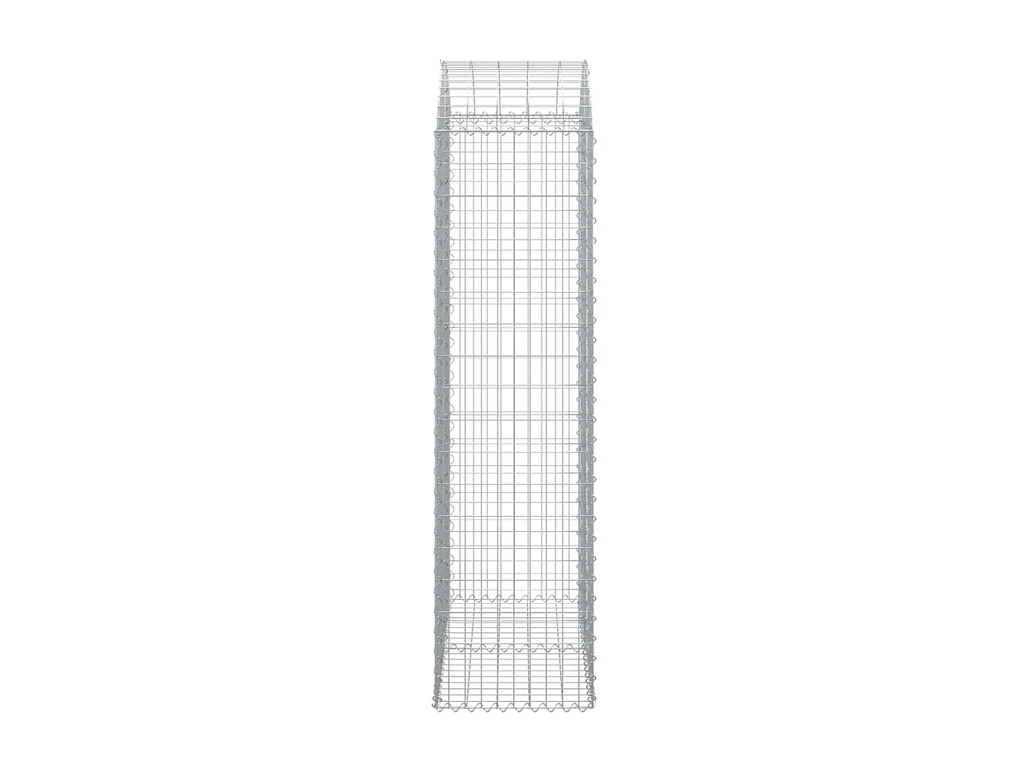 Panier de gabions arqué 100x50x180/200 cm Fer galvanisé WVGQ3697