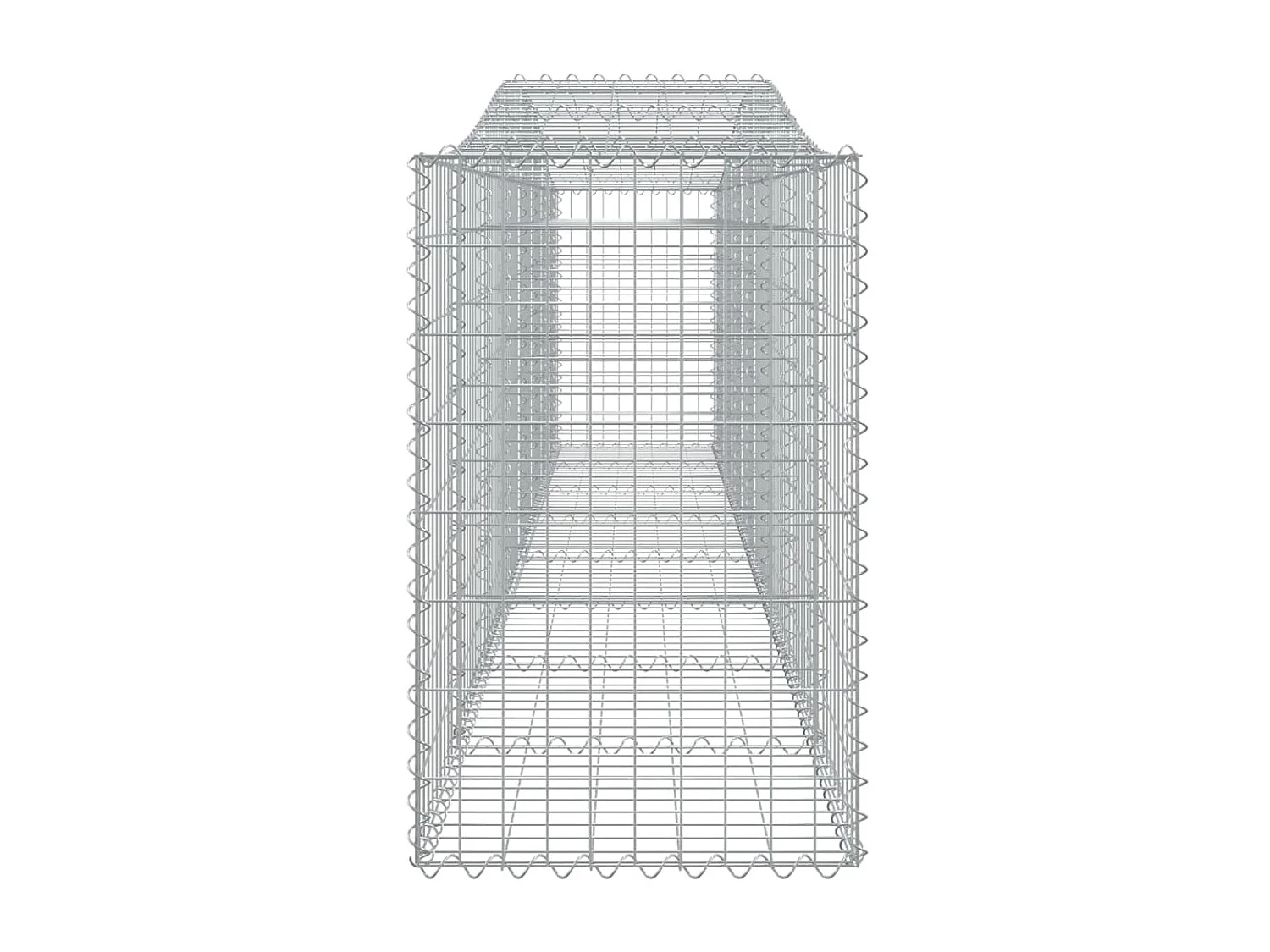 Cesta de gaviones forma arco hierro galvanizado 400x50x80/100cm ES56858