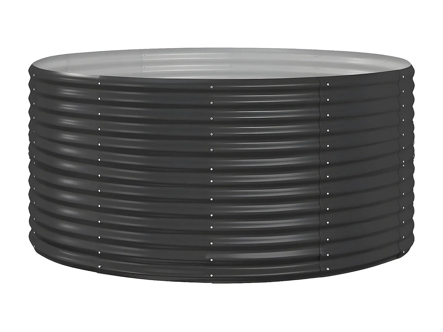 Jardinera arriate acero recubierto polvo antracita 140x140x68cm ES95039