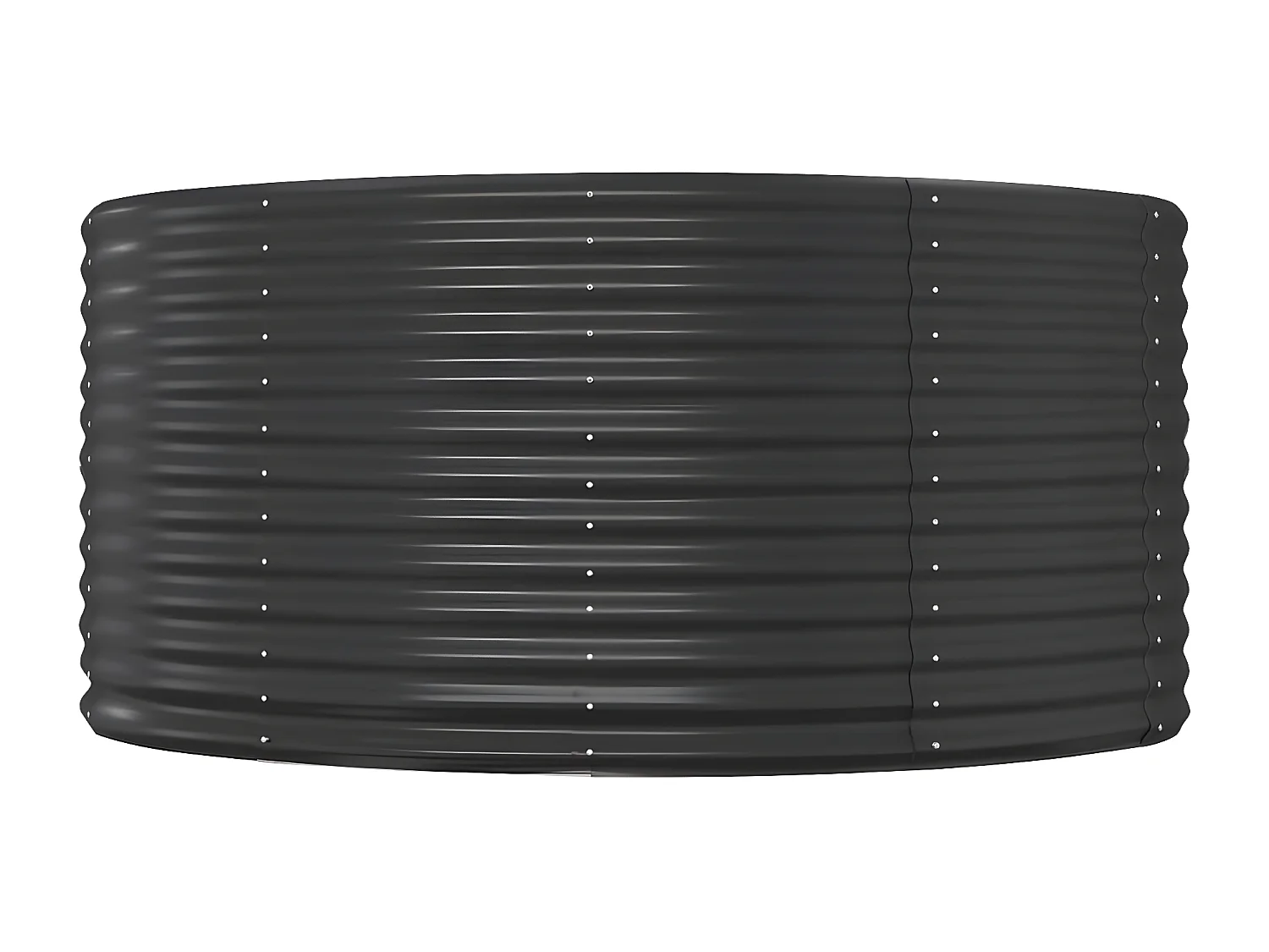 Canteiro elevado jardim 140x140x68 aço revestido a pó antracite PT388900