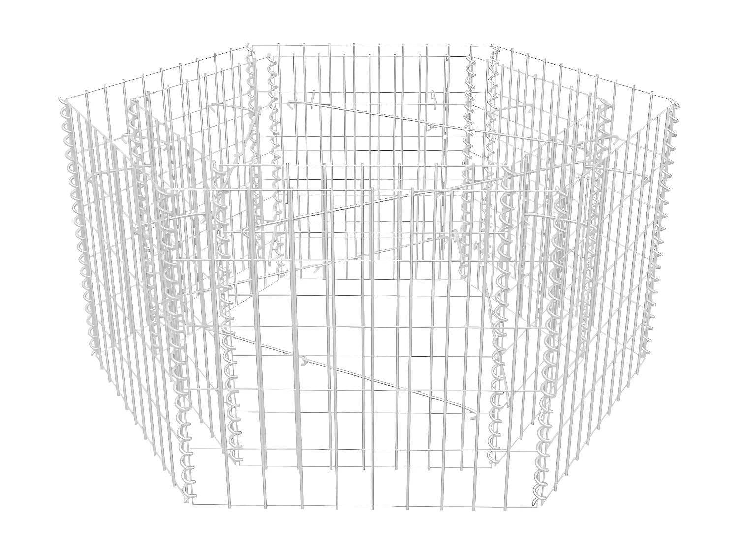 Lit surélevé à gabion hexagonale 100 x 90 x 50 cm  WVGQ2014