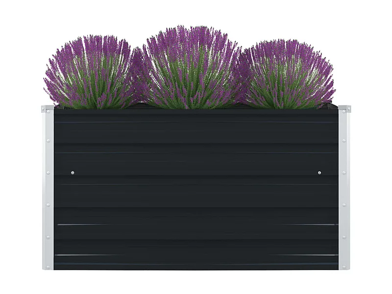 Plantenbak verhoogd 100x100x45cm gegalvaniseerd staal antraciet NL133200
