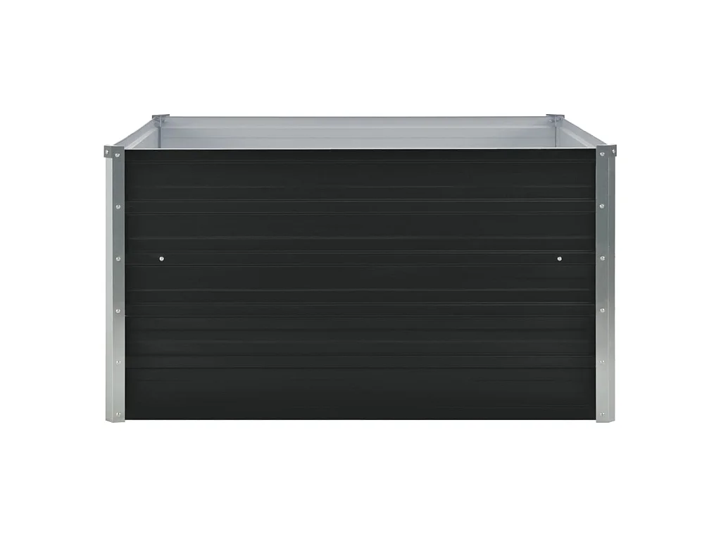 Jardinière 100 x 100 x 45 cm Acier galvanisé Anthracite BE5201