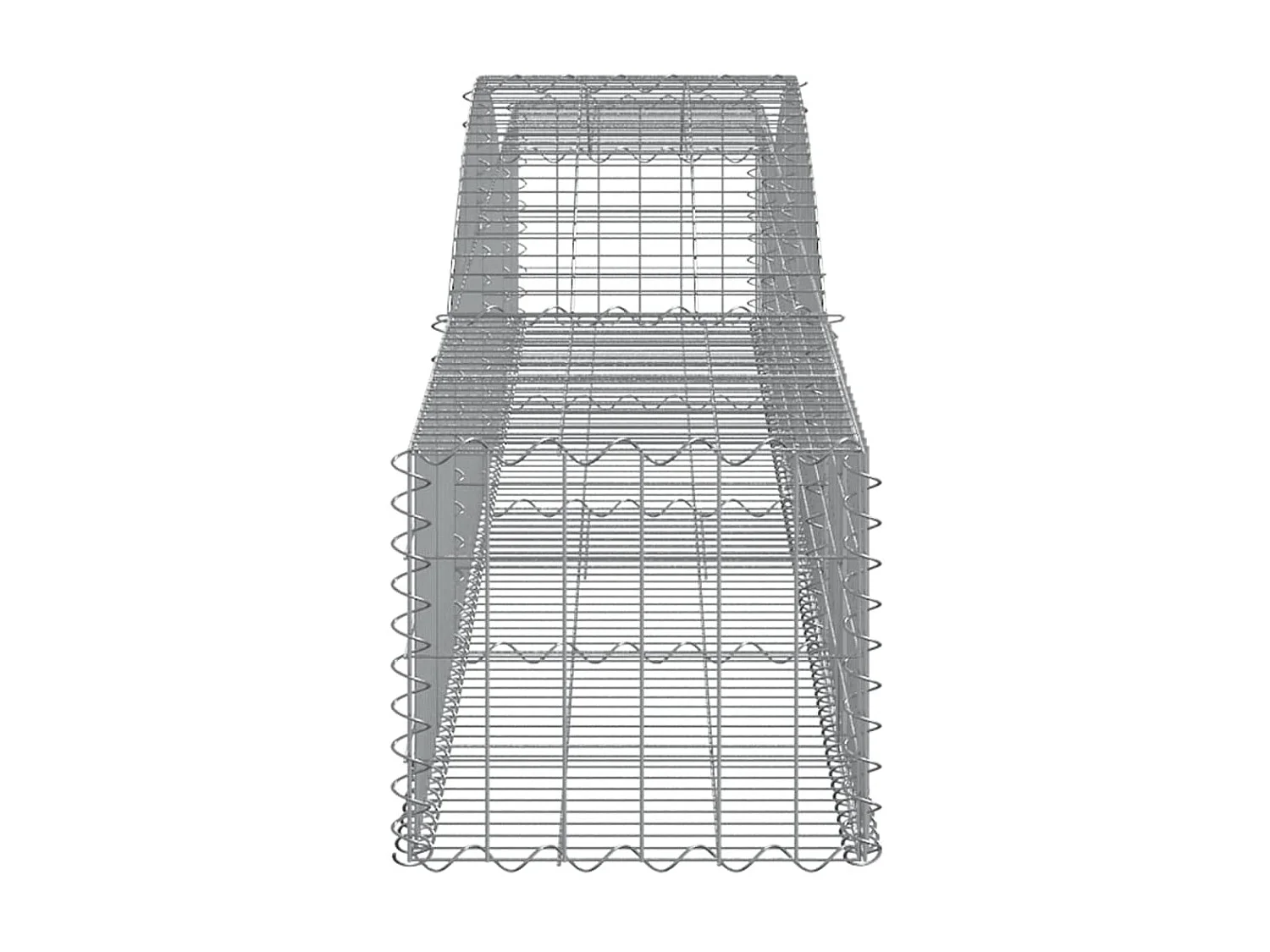 Cestas de gaviones 3 uds forma de arco hierro 400x50x40/60 cm ES51261