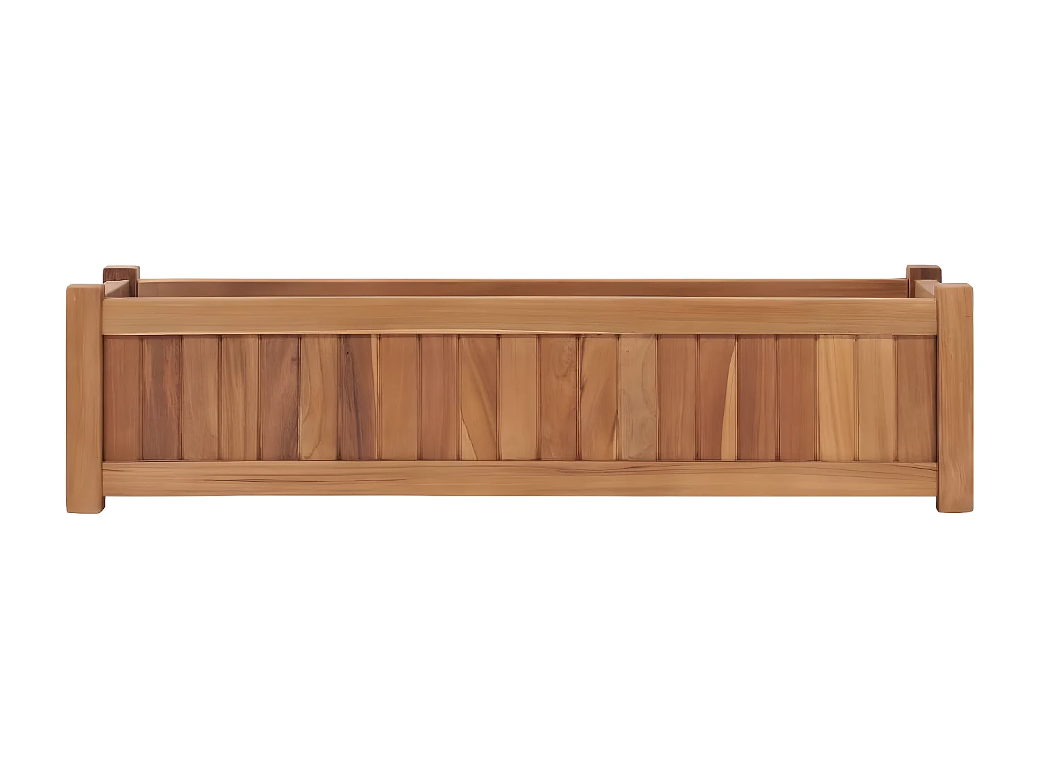 Jardinera elevado madera maciza de teca 100x30x25 cm ES61100