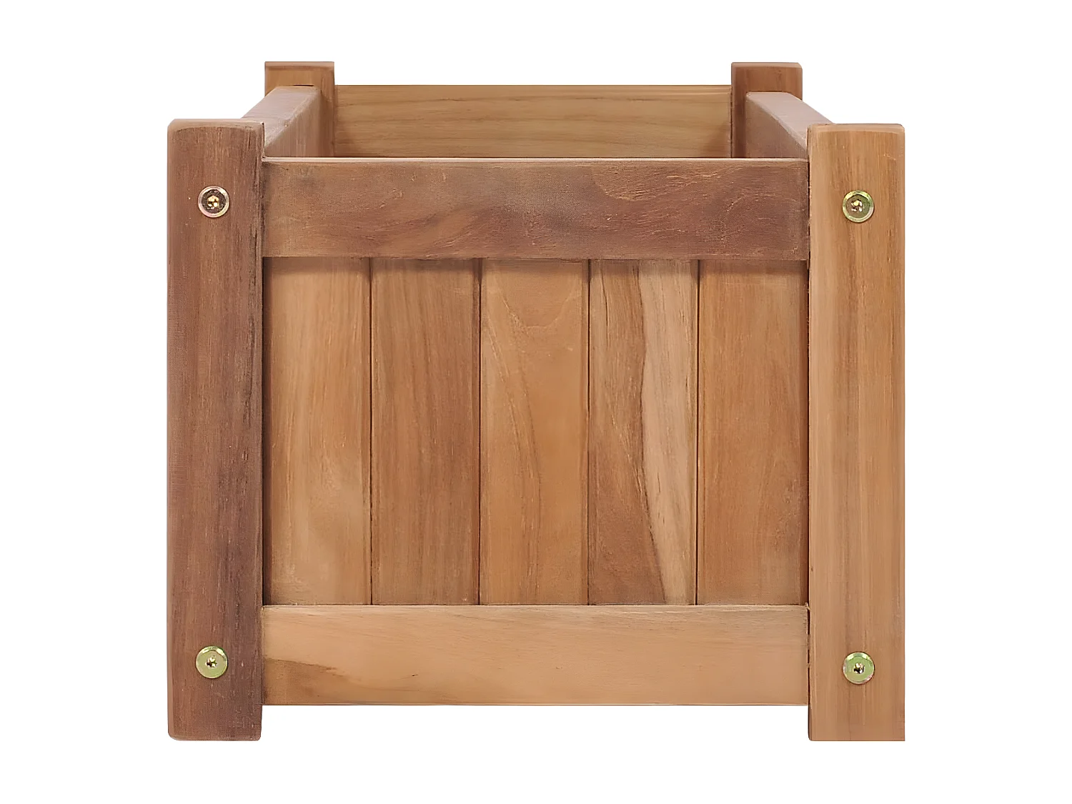 Jardinera elevado madera maciza de teca 100x30x25 cm ES61100