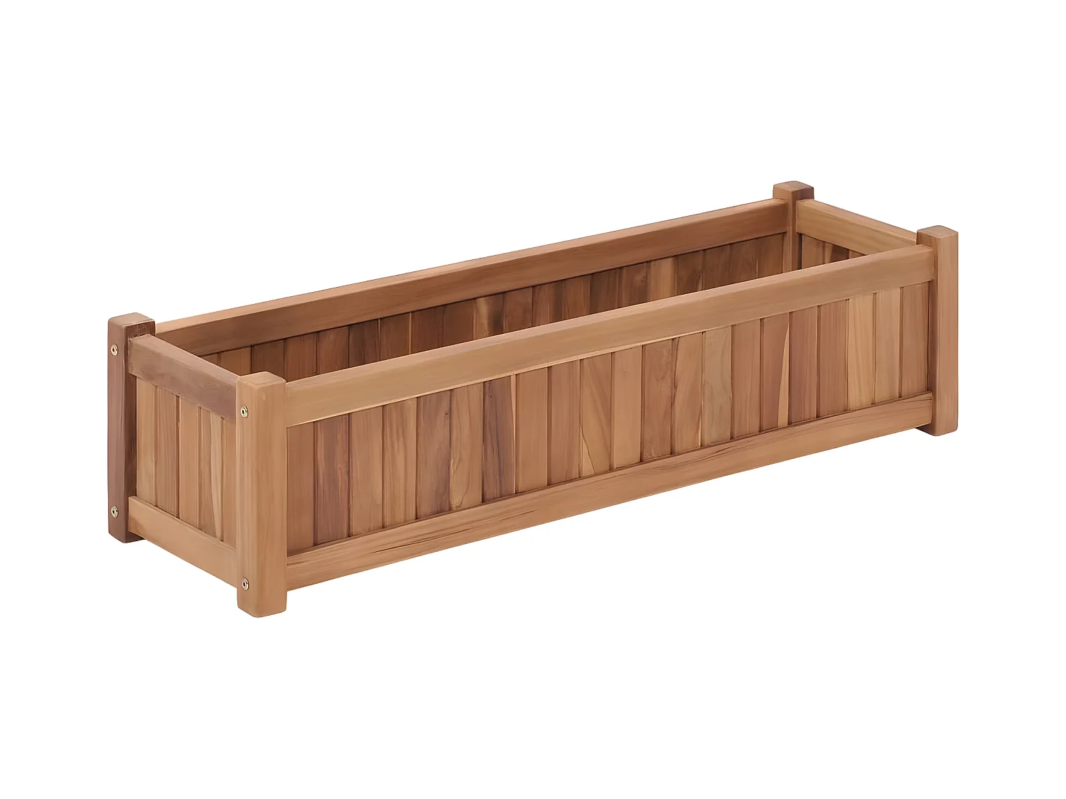 Jardinera elevado madera maciza de teca 100x30x25 cm ES61100