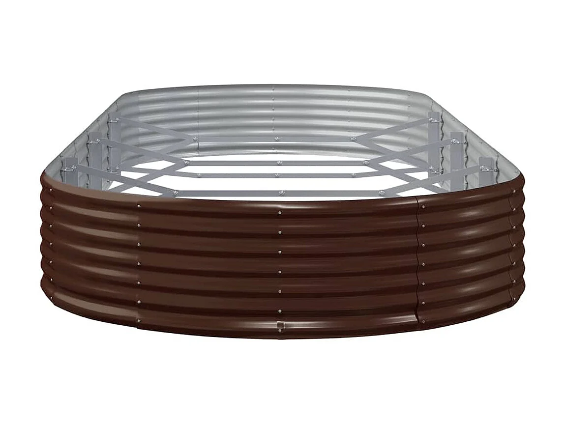 Jardinière Lit surélevé de jardin Acier enduit de poudre marron WVGQ6794