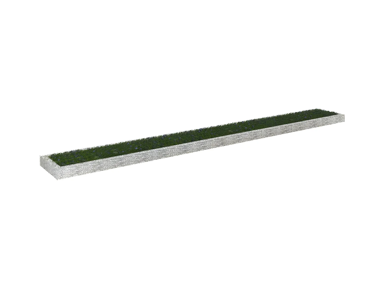 Lit surélevé à gabion Acier galvanisé 800x100x20 cm WVGQ9224