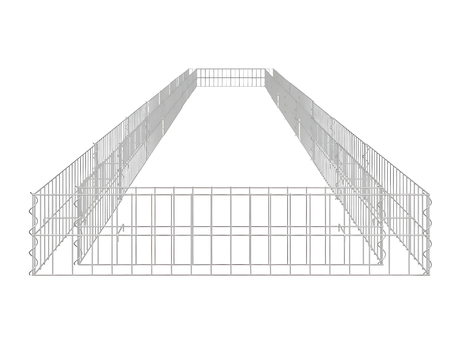 Lit surélevé à gabion Acier galvanisé 800x100x20 cm WVGQ9224
