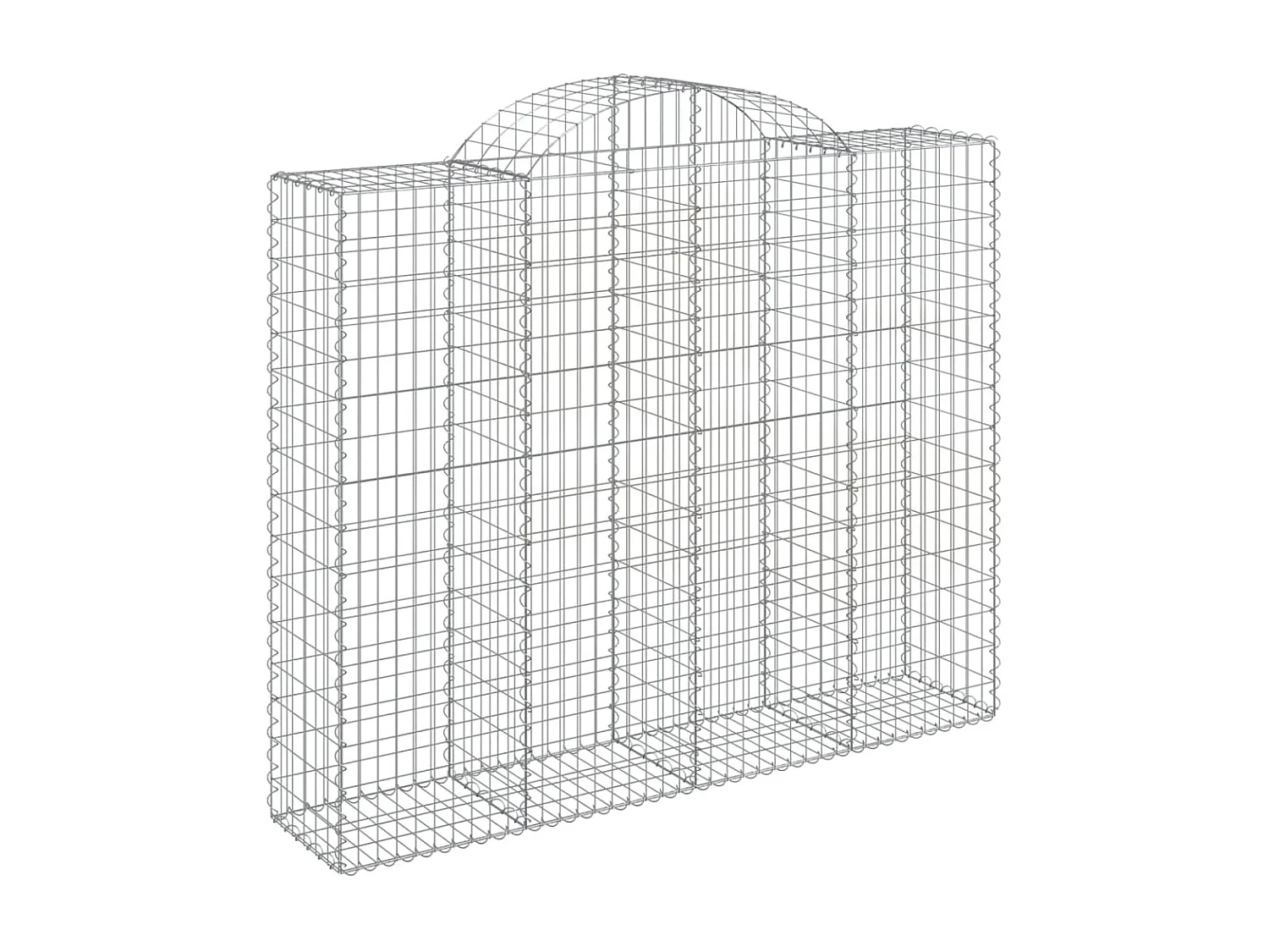 Panier de gabions arqué 200x50x160/180 cm Fer galvanisé WVGQ7444