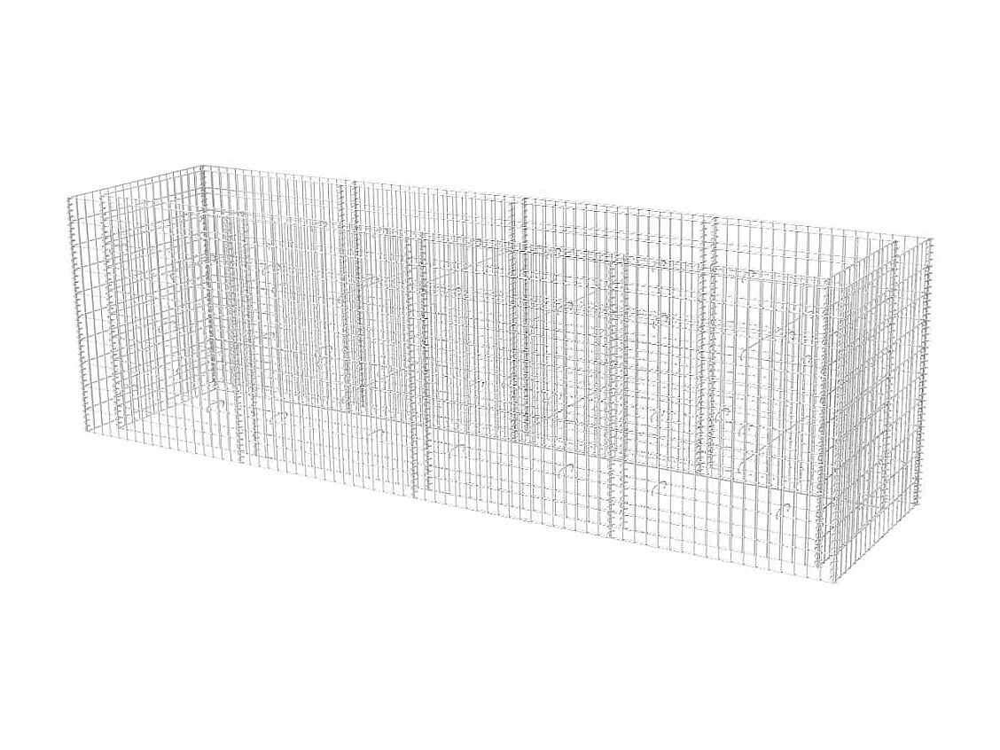 Lit surélevé à gabion Acier 360x90x100 cm WVGQ8841