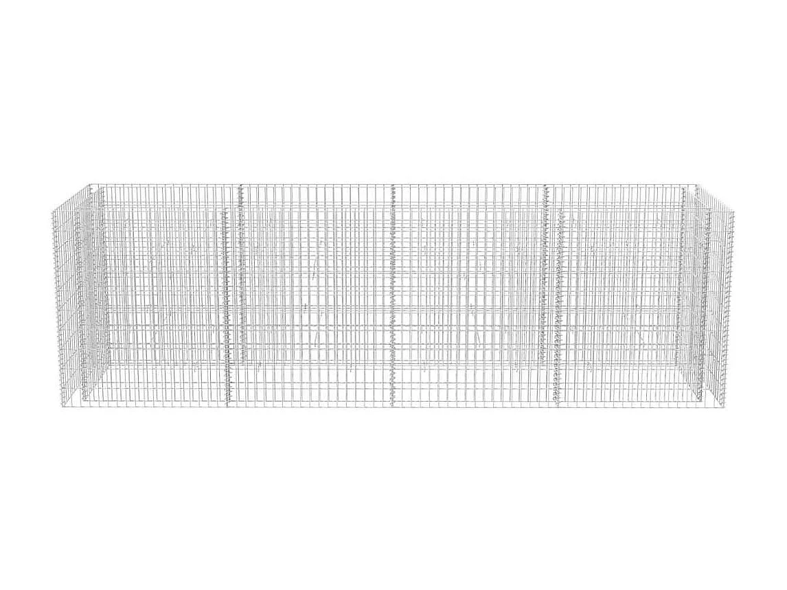 Lit surélevé à gabion Acier 360x90x100 cm WVGQ8841