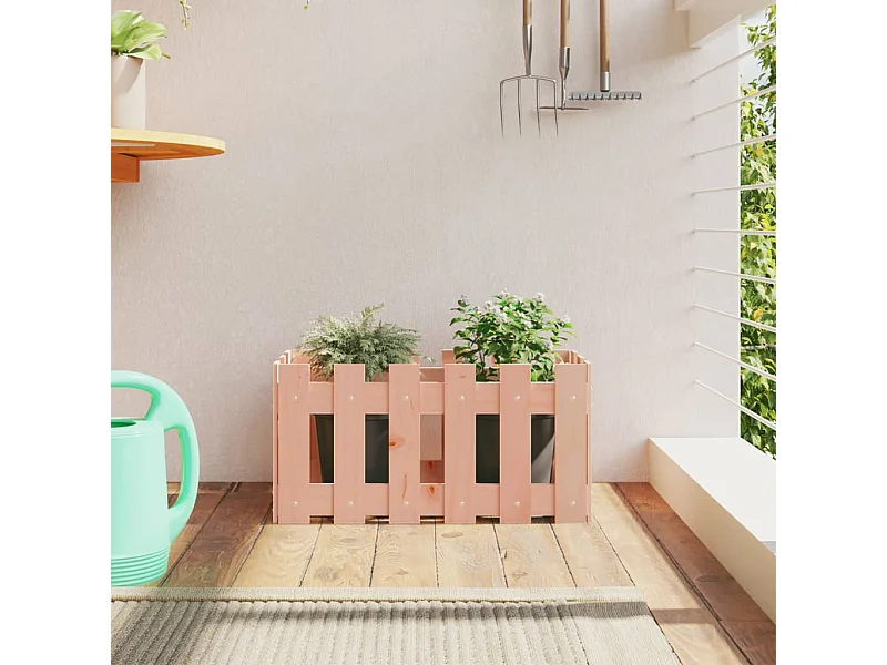 Plantenbak met hekontwerp 60x30x30 cm massief dougashout NL850482