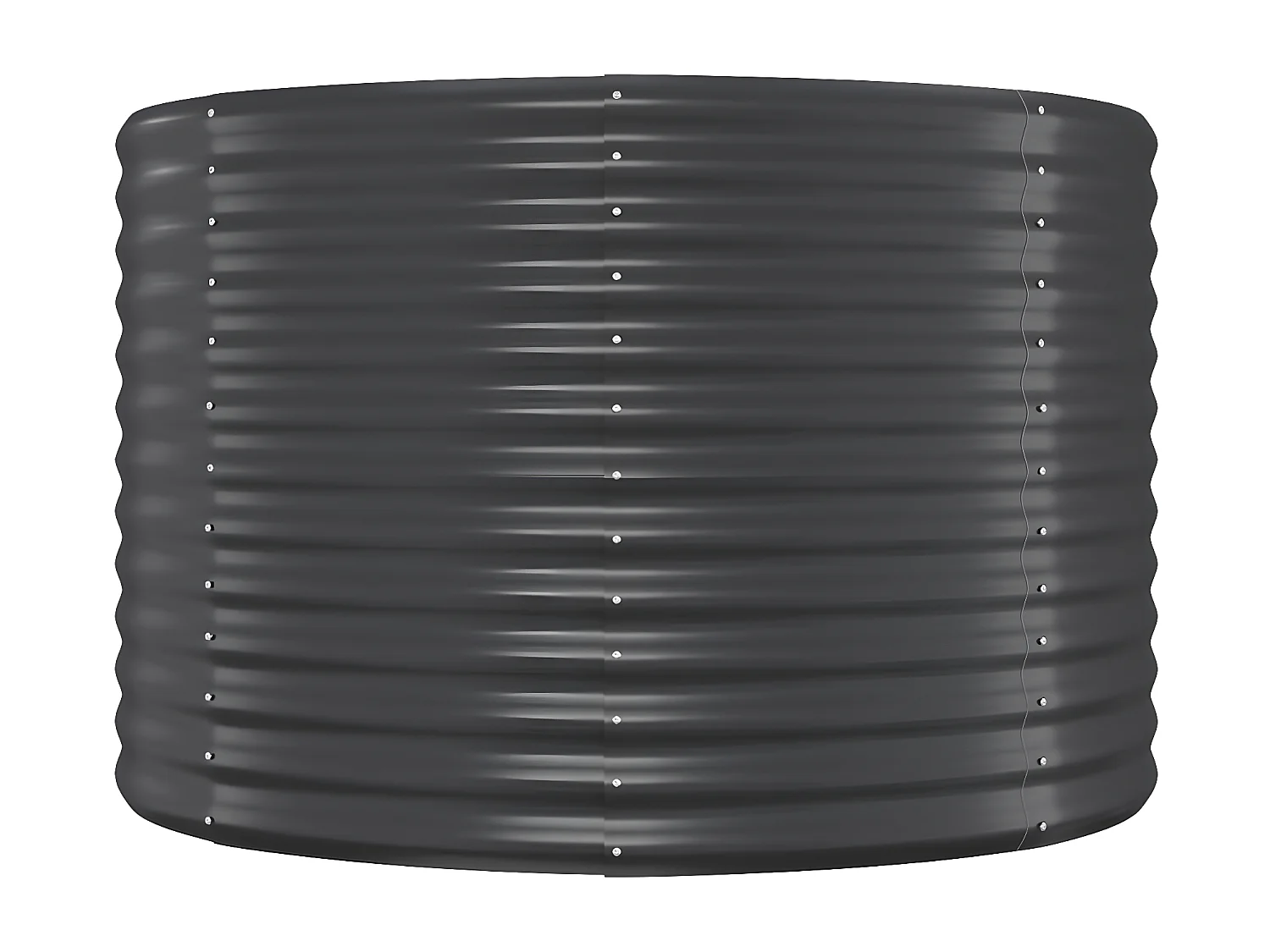 Canteiro elevado jardim 322x100x68 aço revestido a pó antracite PT530820