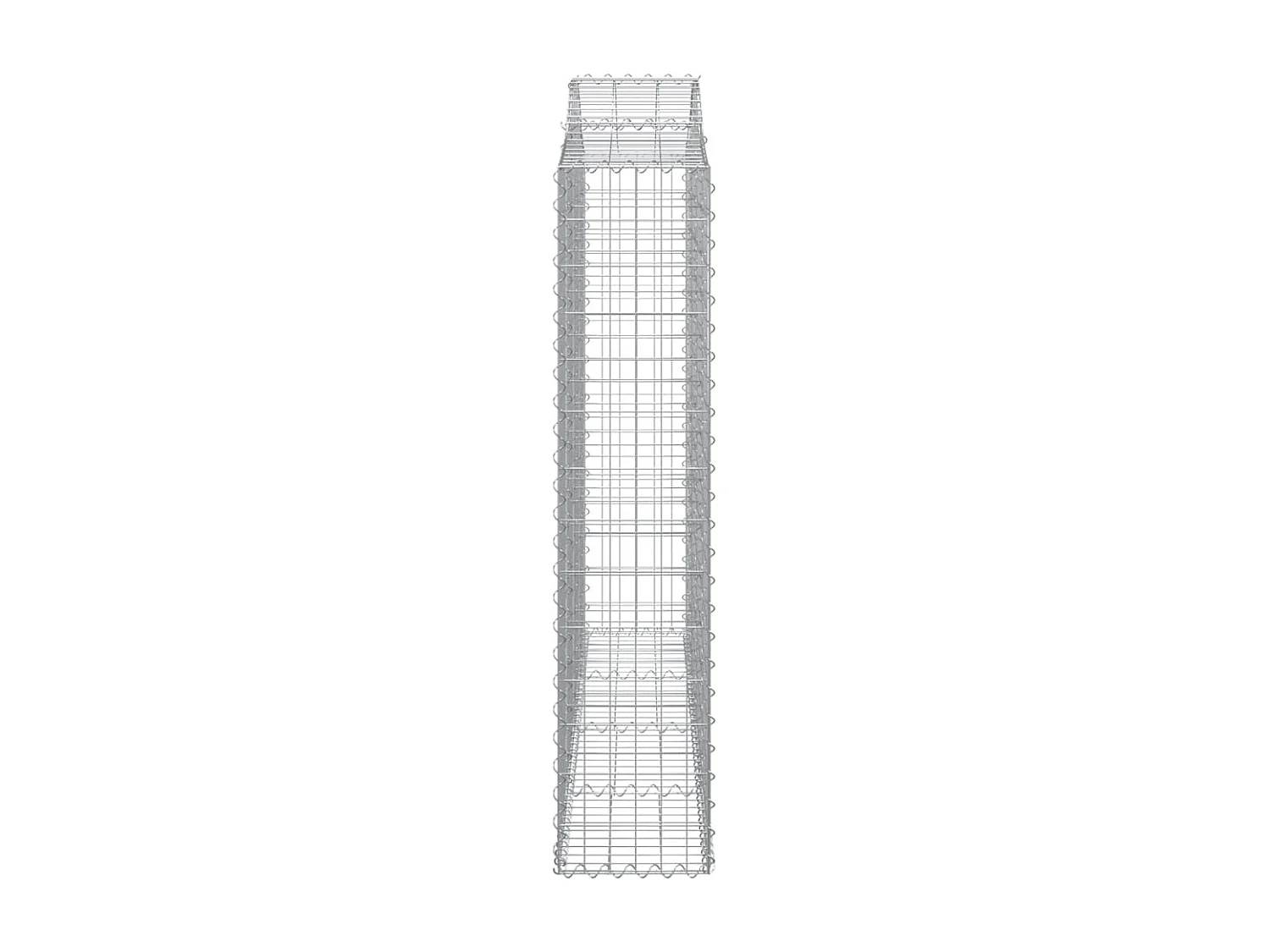 Panier de gabions arqué 200x30x140/160 cm Fer galvanisé WVGQ2374
