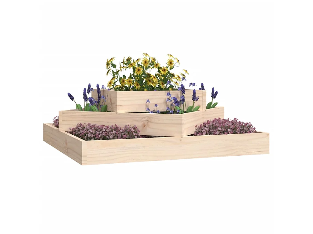 Jardinière 83x83x27 cm Bois massif de pin BE1167