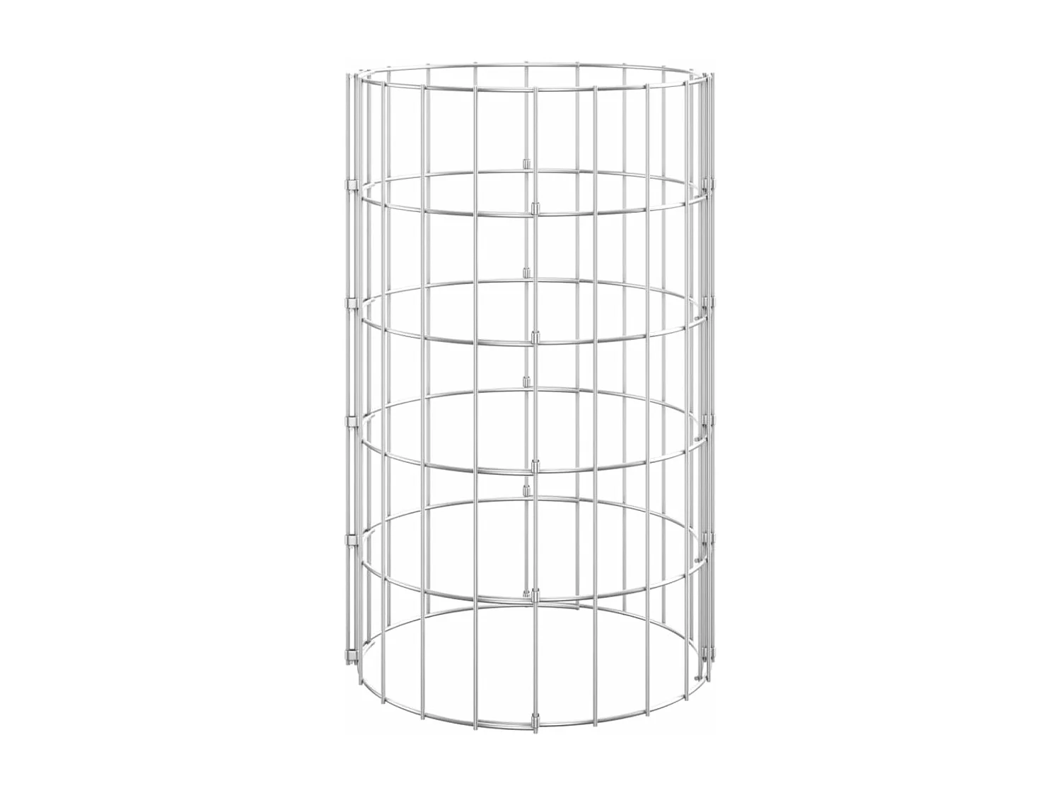 Lit surélevé à gabion circulaire 3 pcs Acier galvanisé Ø30x50cm WVGQ5673