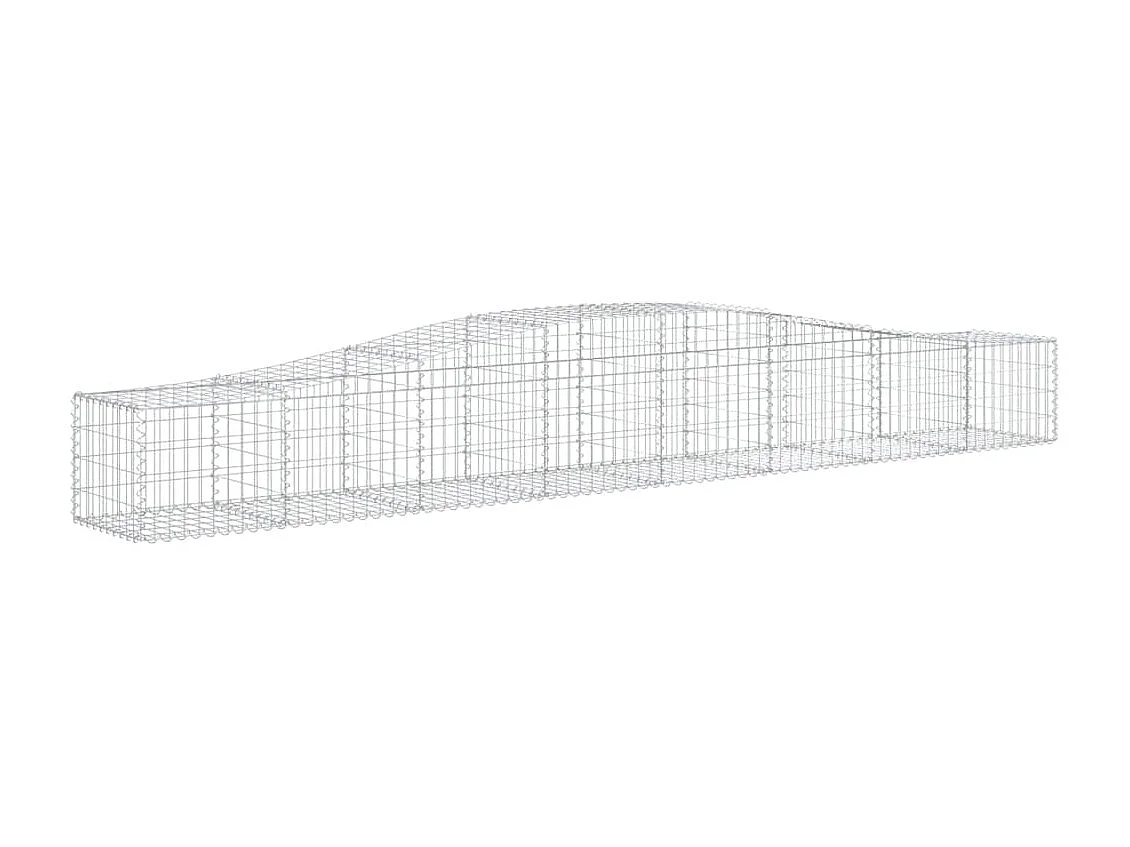 Cestas de gaviones 2 uds forma de arco hierro 400x50x40/60 cm ES37324